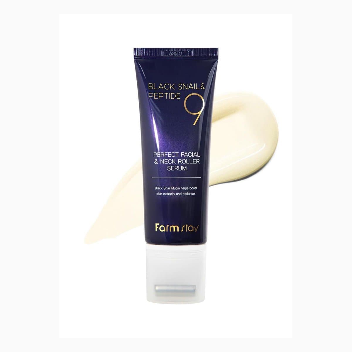 FARMSTAY BLACK SNAIL & PEPTIDE 9 PERFECT FACIAL & NECK ROLLER SERUM