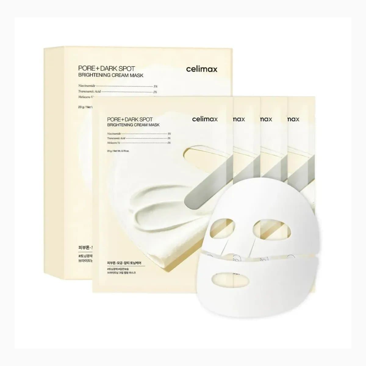 celimax PORE+DARK SPOT BRIGHTENING CREAM MASK_4ea