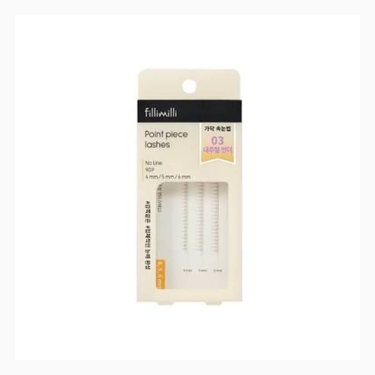 Fillimilli POINT PIECE LASHES 03 NATURAL UNDER V SHAPE 4,5,6mm 90P