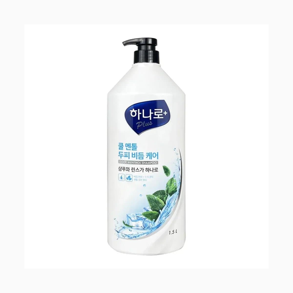 Hanaro Plus Shampoo Cool Menthol 1.5L Container