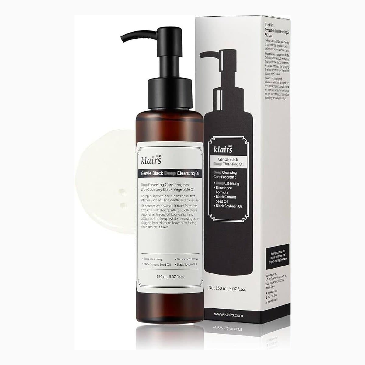Dear, Klairs Gentle Black Deep Cleansing Oil 150 mL