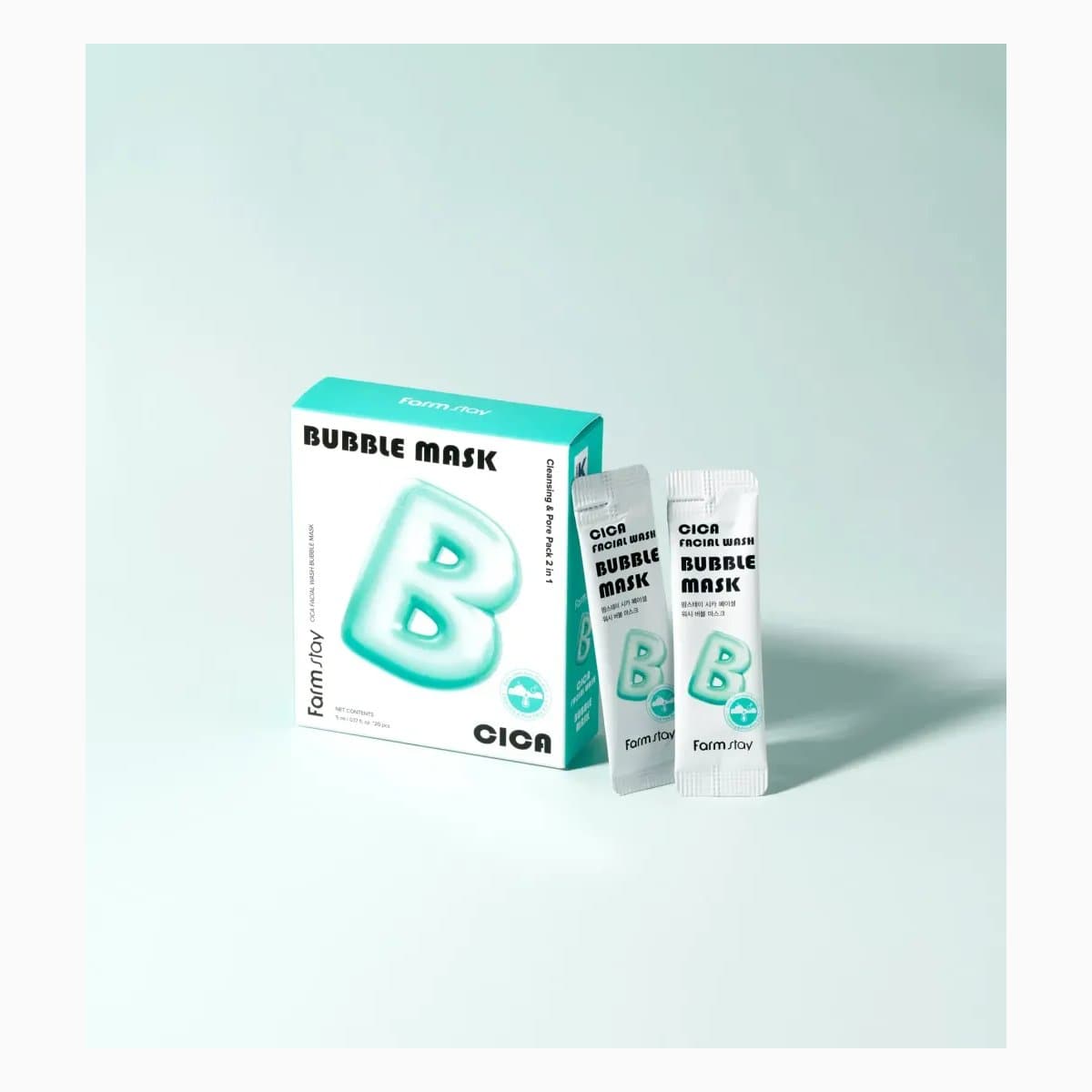 FARMSTAY CICA FACIAL WASH BUBBLE MASK