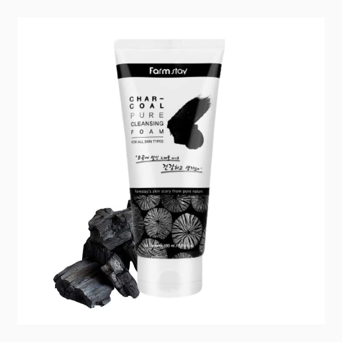 FARMSTAY CHARCOAL PURE CLEANSING FOAM
