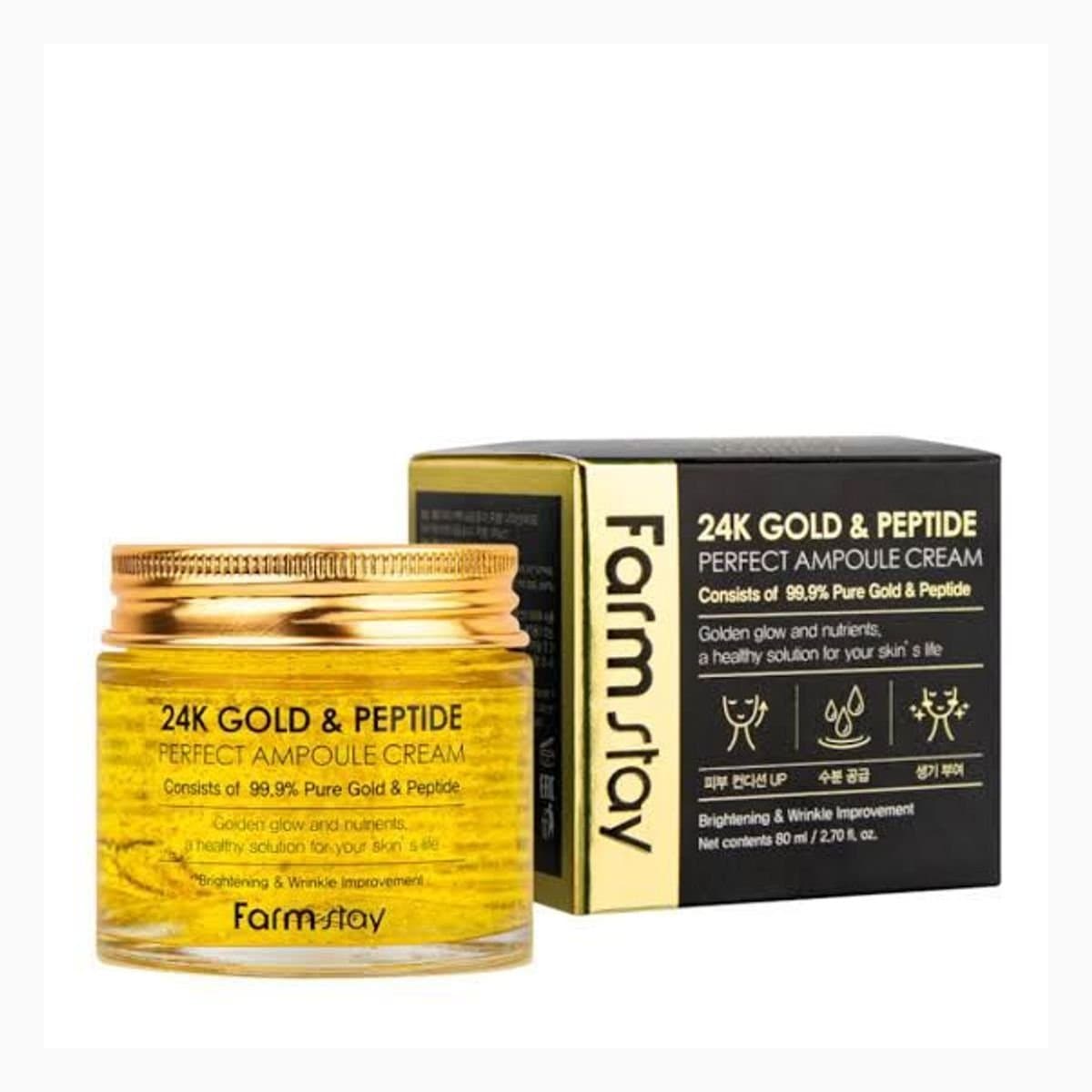 FARMSTAY 24K GOLD & PEPTIDE PERFECT AMPOULE CREAM