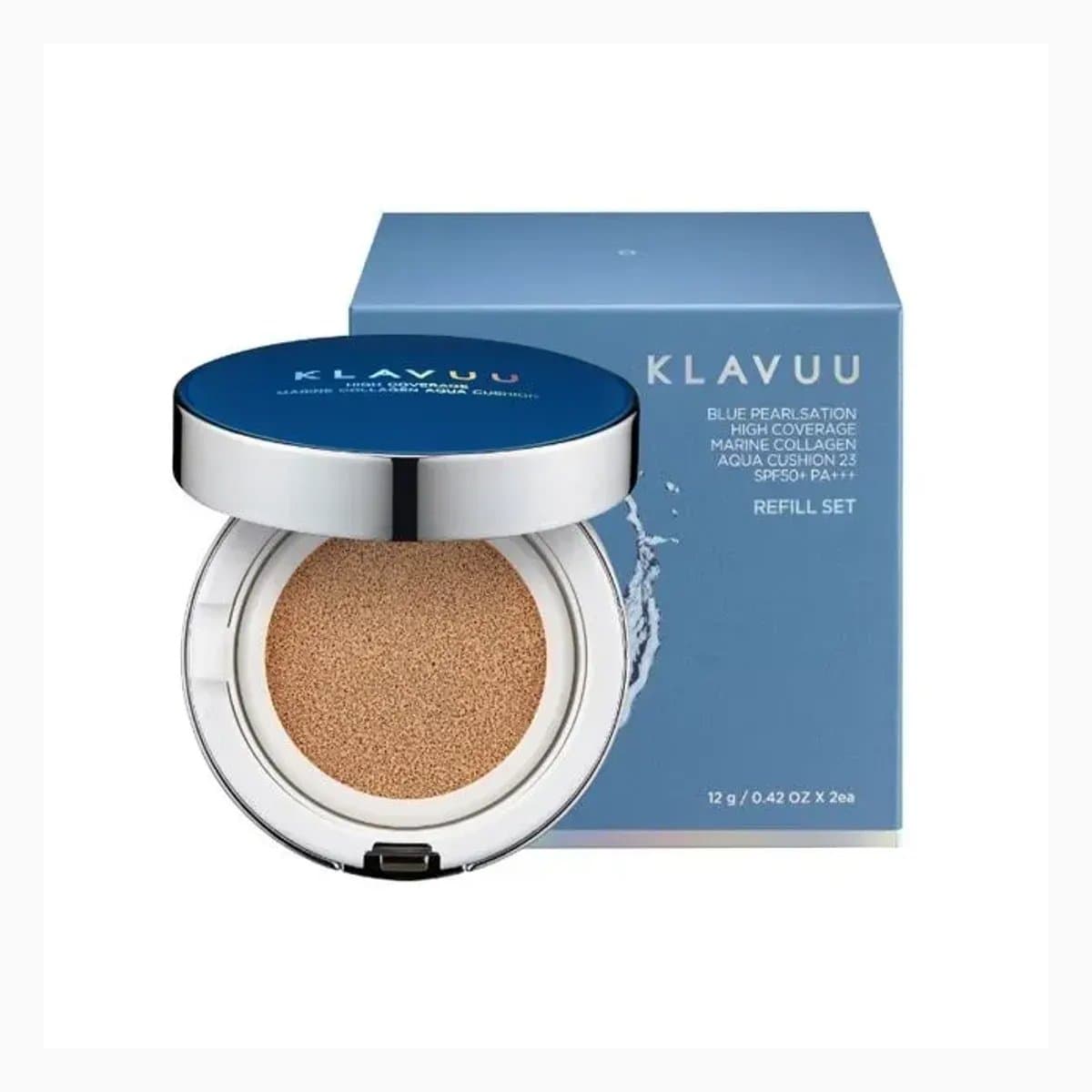 BLUE PEARLSATION HIGH COVERAGE MARINE COLLAGEN AQUA CUSHION #21 (REFILL) 12g