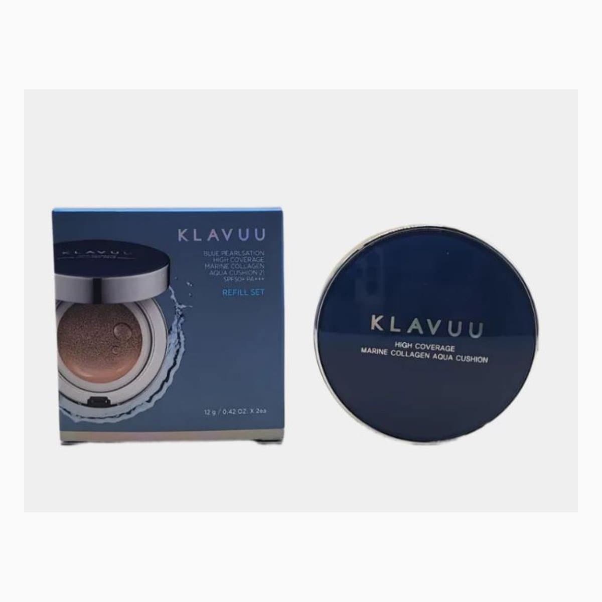 BLUE PEARLSATION HIGH COVERAGE MARINE COLLAGEN AQUA CUSHION #21 (REFILL SET)