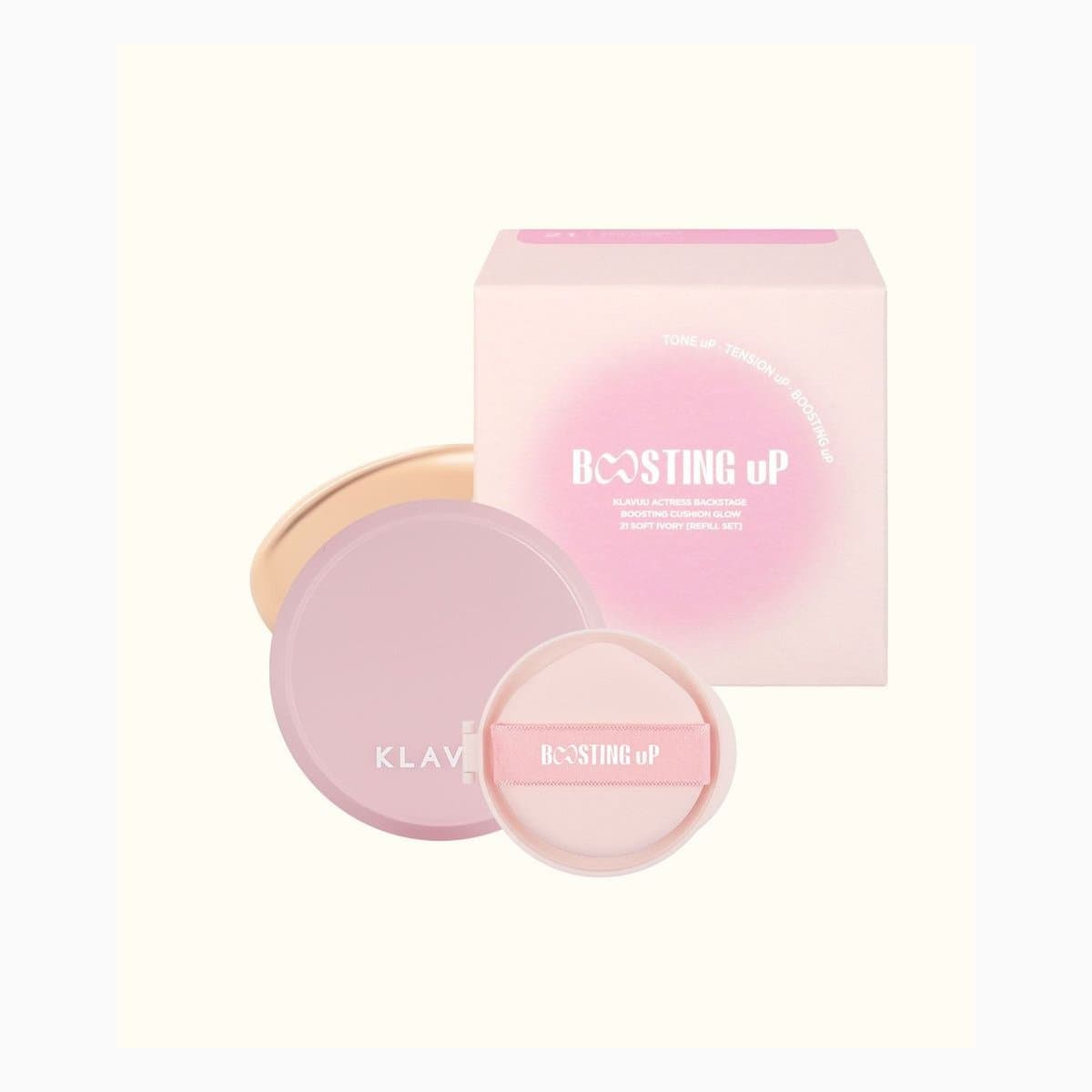 KLAVUU Actress Backstage Boosting Cushion Glow 19 Pale Ivory [REFILL SET]