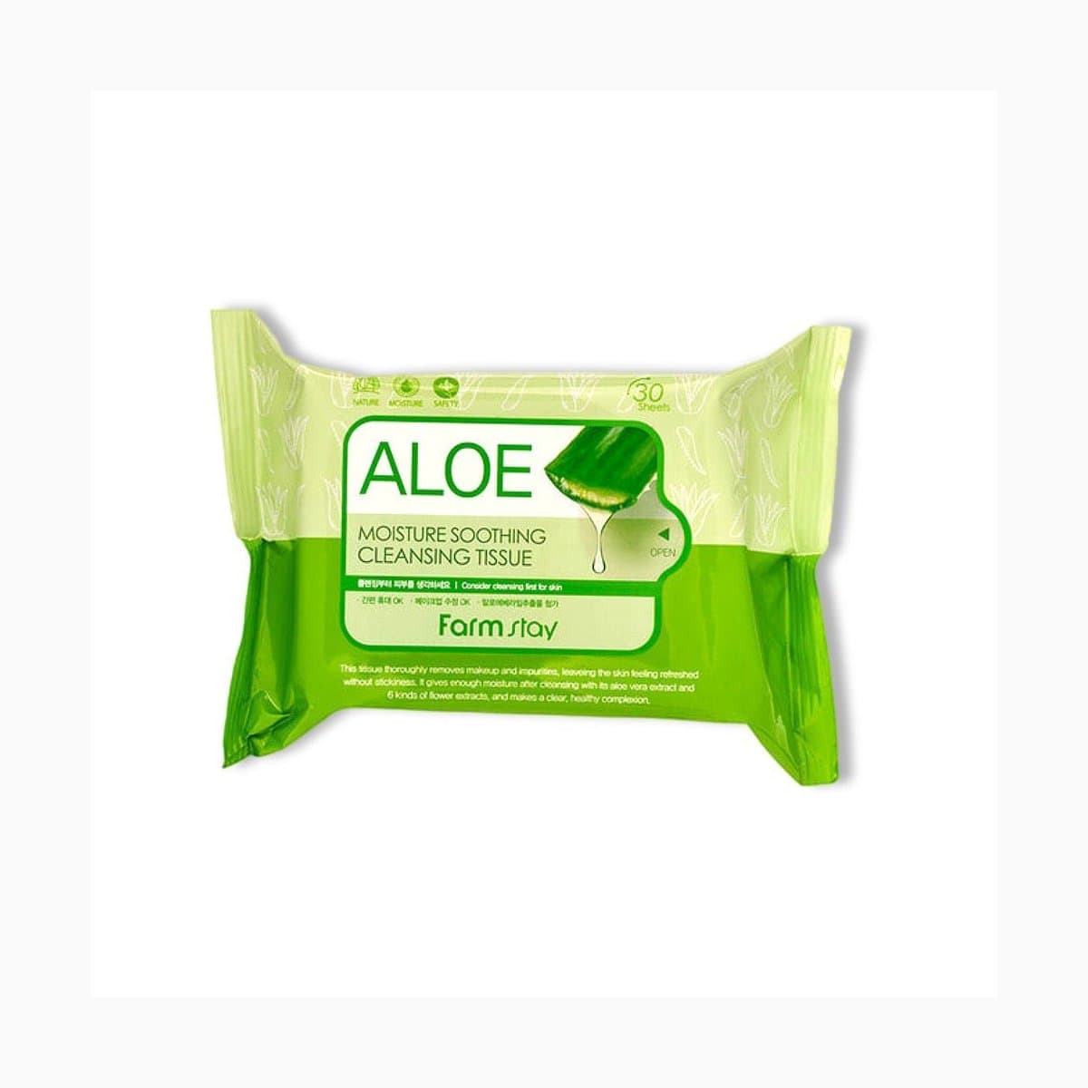 FARMSTAY ALOE MOISTURE SOOTHING CLEANSING TISSUE