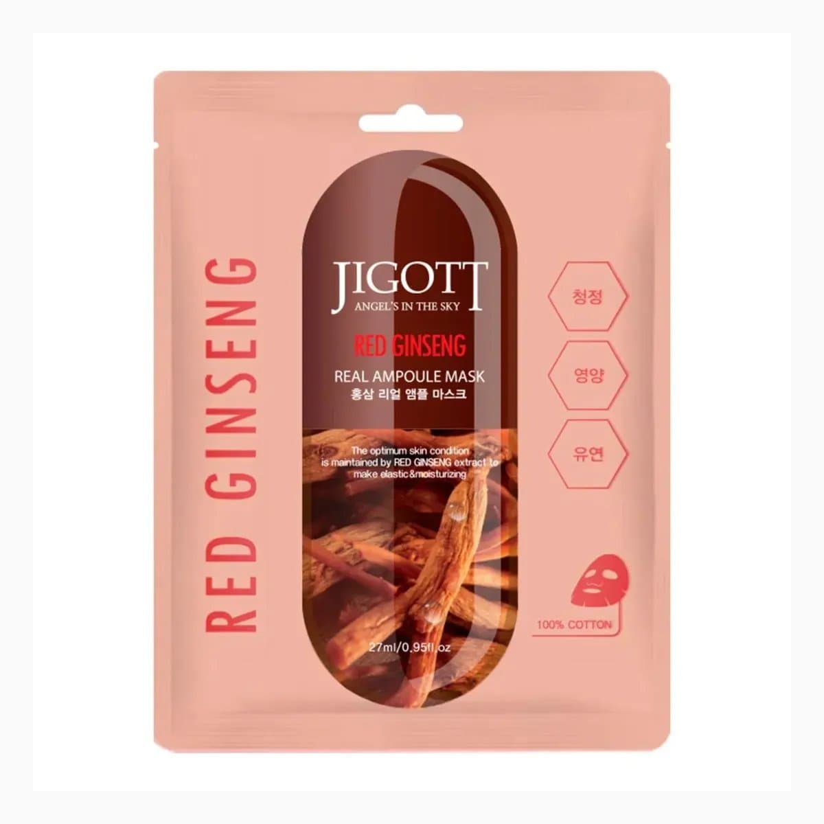 JIGOTT RED GINSENG REAL AMPOULE MASK