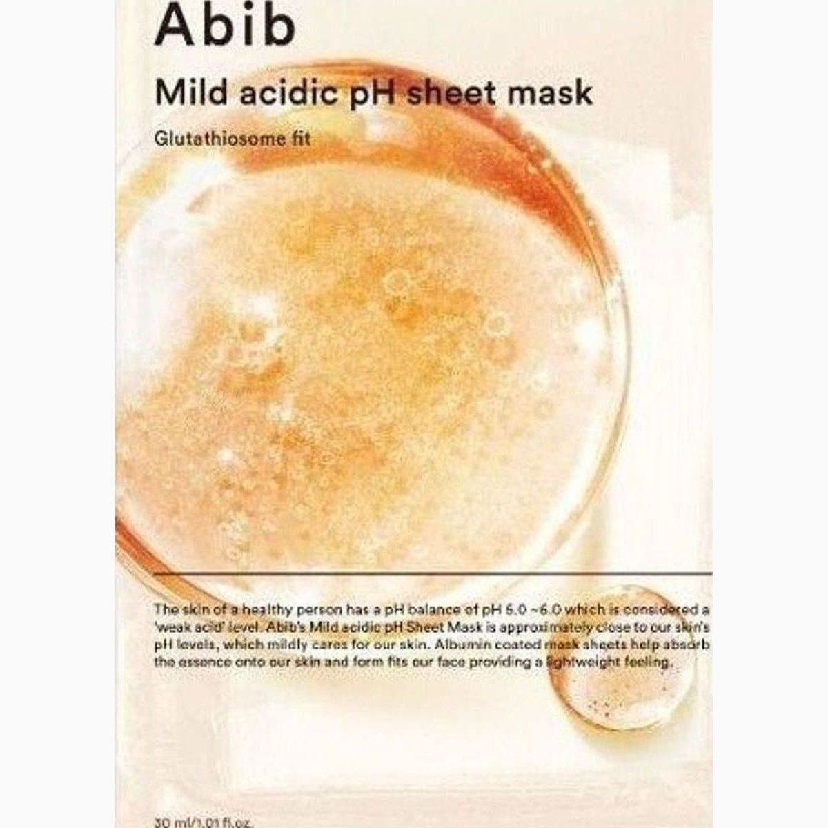 Abib Mild acidic pH sheet   
Glutathiosome fit