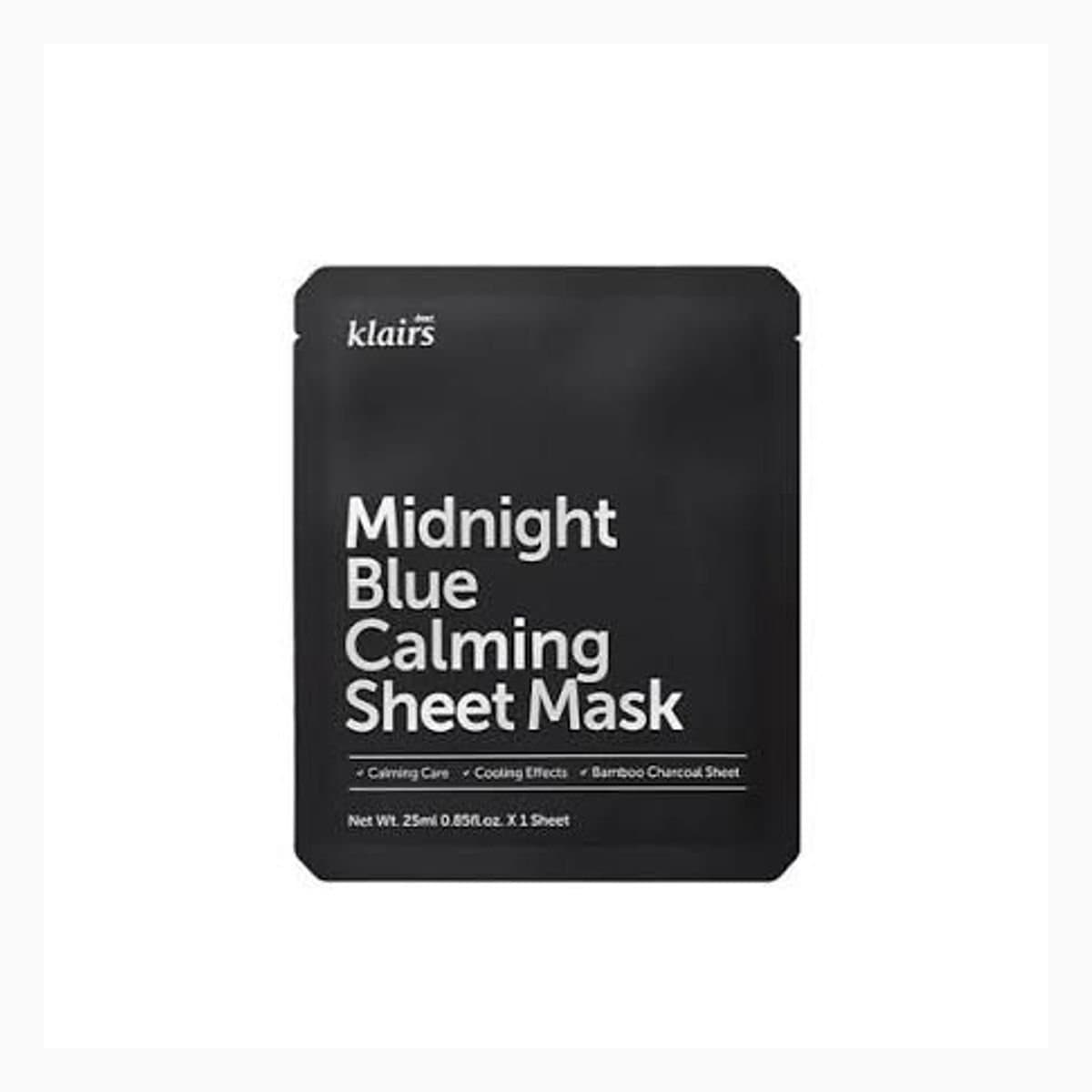 Dear, Klairs Midnight Blue Calming Sheet Mask 25 mL