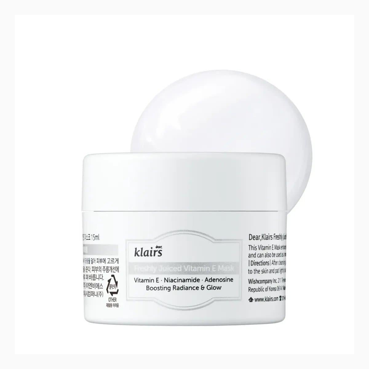 Dear, Klairs Freshly Juiced Vitamin E Mask 15 g