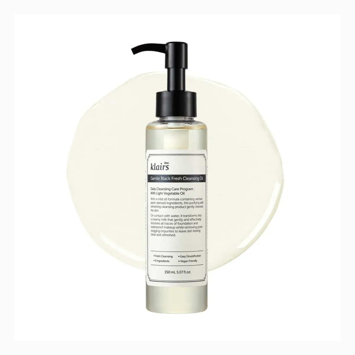 Dear, Klairs Gentle Black Fresh Cleansing Oil 30 mL