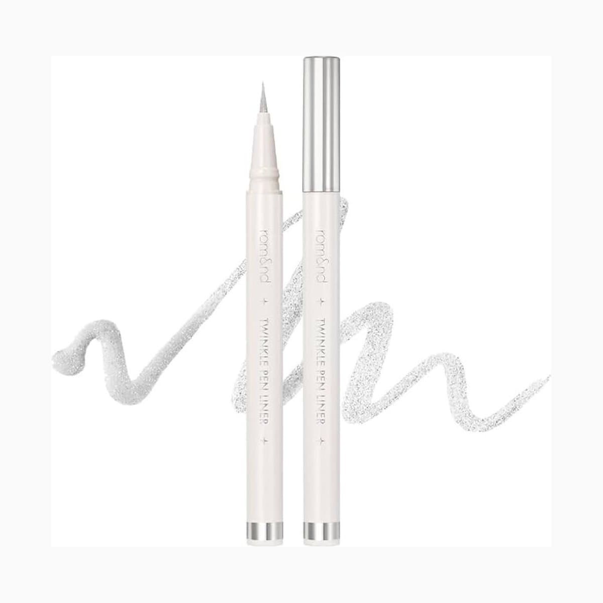 rom&nd TWINKLE PEN LINER 01 SILVER FLAKE