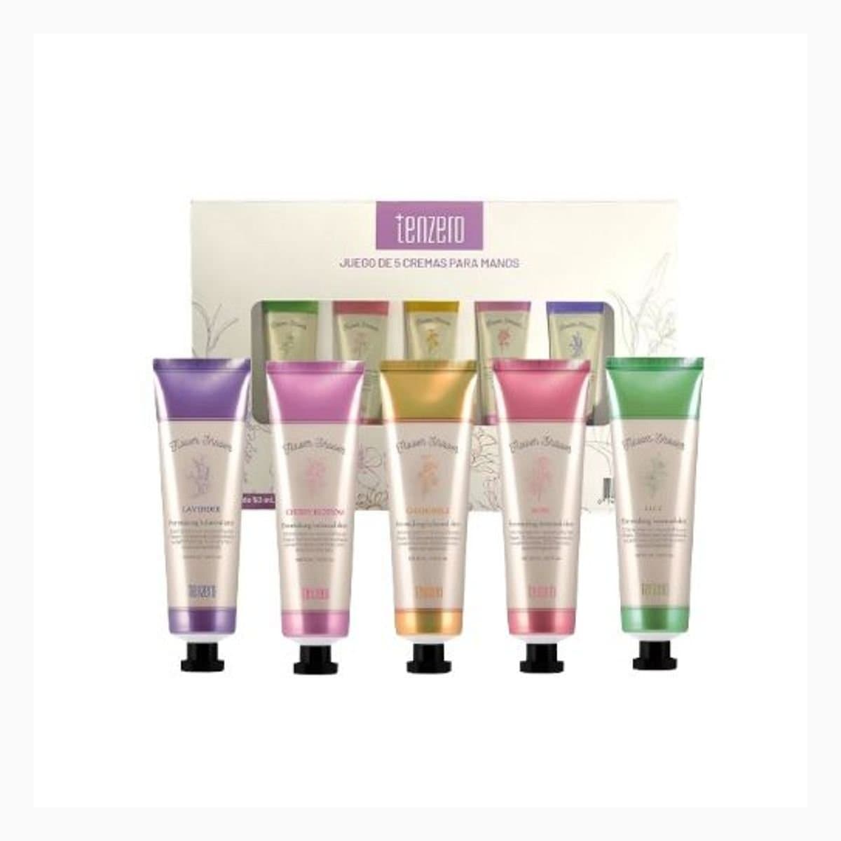 TENZERO FLOWER SHOWER HAND & NAIL CREAM 5 SET