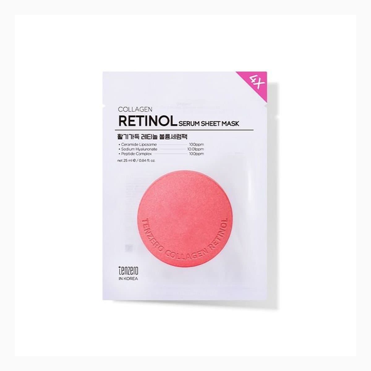 TENZERO RETINOL VITAMIN A AMPOULE SHEET MASK