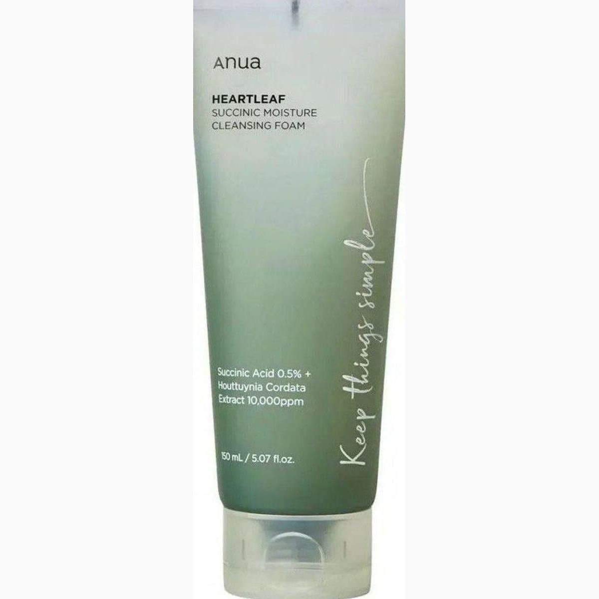 ANUA HEARTLEAF SUCCINIC MOISTURE CLEANSING FOAM 150ml