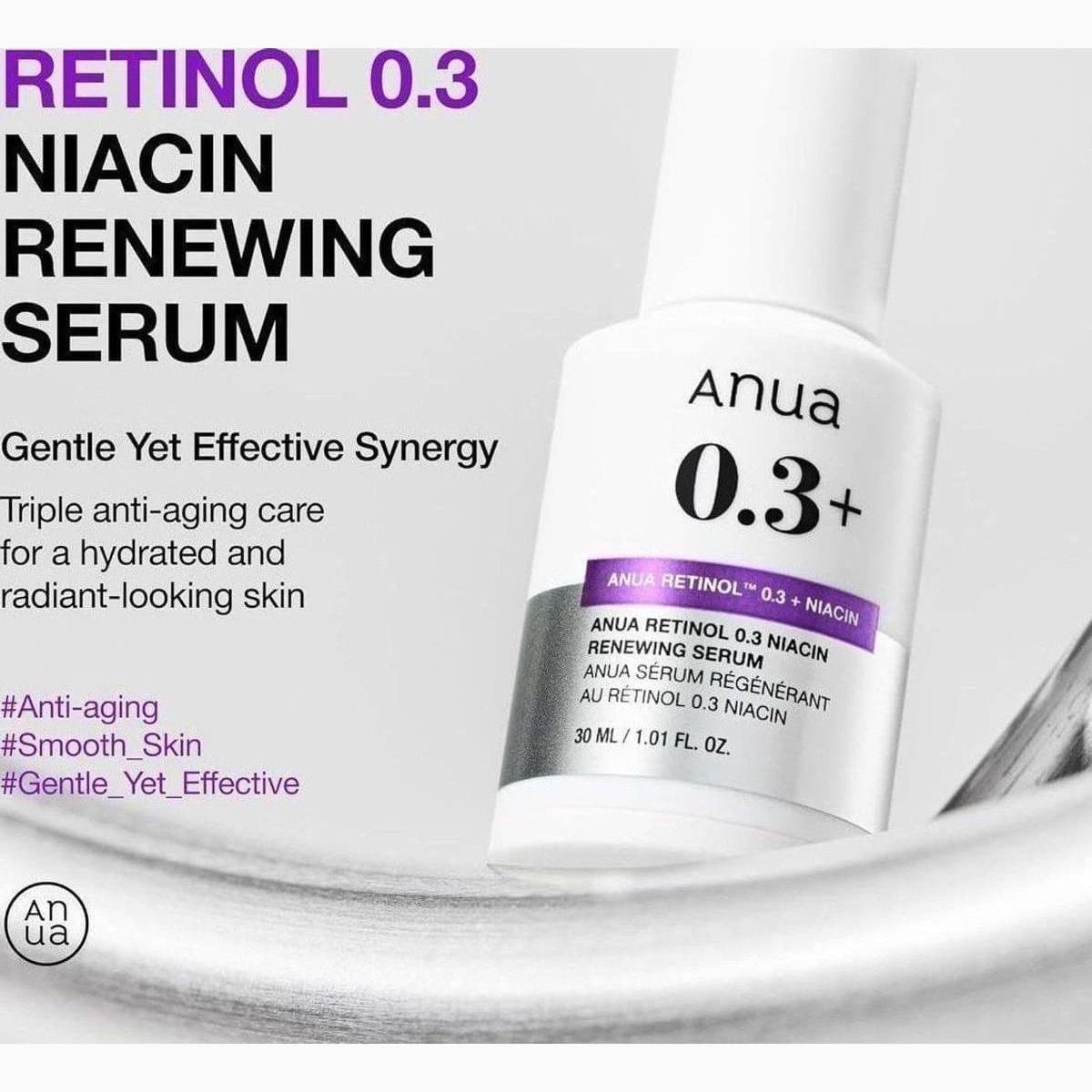 ANUA RETINOL 0.3% + NIACIN RENEWING SERUM 30ml