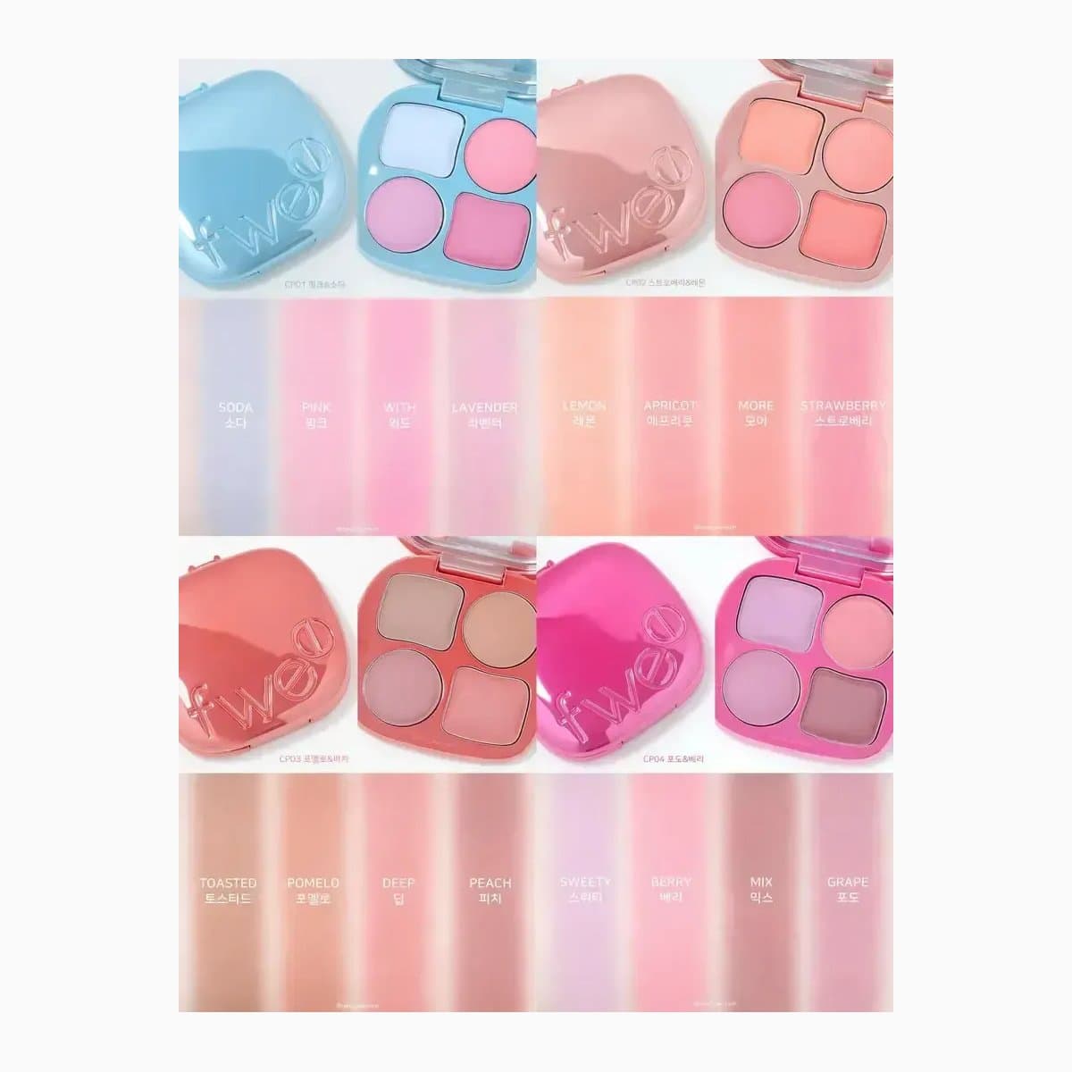 fwee POCKET CHEEK PALETTE CP02 STRAWBERRY&LEMON 9.6g