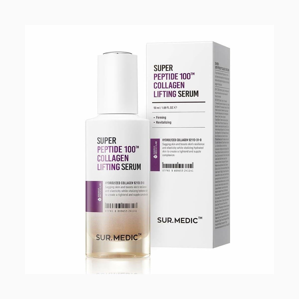 SUR.MEDIC+ 
 SUPER PEPTIDE 100™
 COLLAGEN LIFTING SERUM