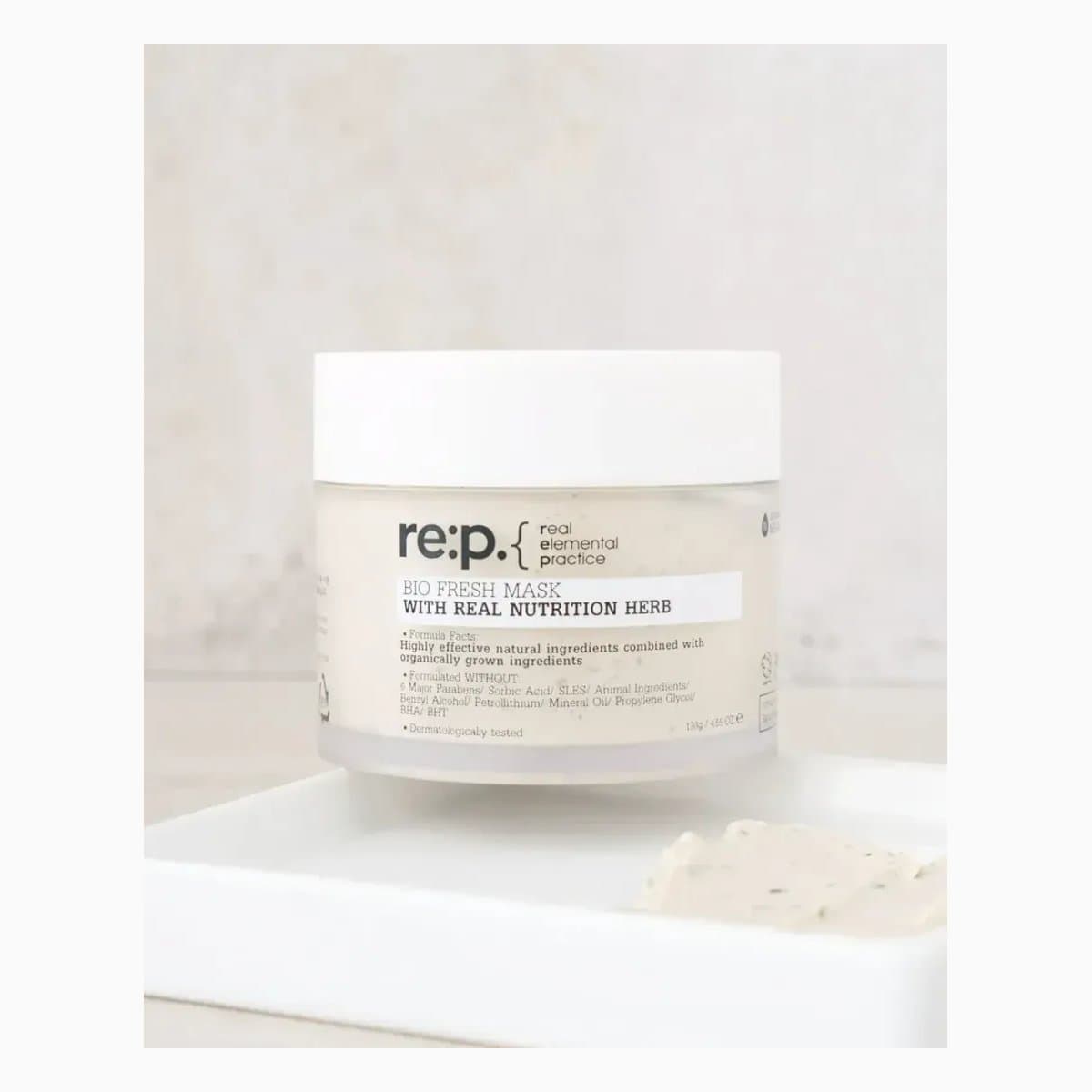 RE:P. 
 BIO FRESH MASK WITH REAL NUTRITION HERB