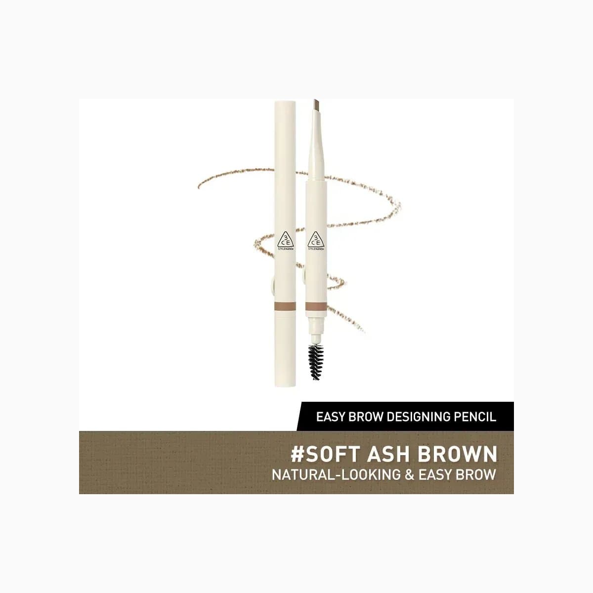 3CE EASY BROW DESIGNING PENCIL #SOFT ASH BROWN