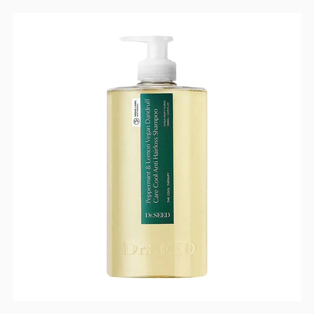 Dr.SEED Peppermint and Lemon Vegan Dandruff Cool Anti Hairloss Shampoo
