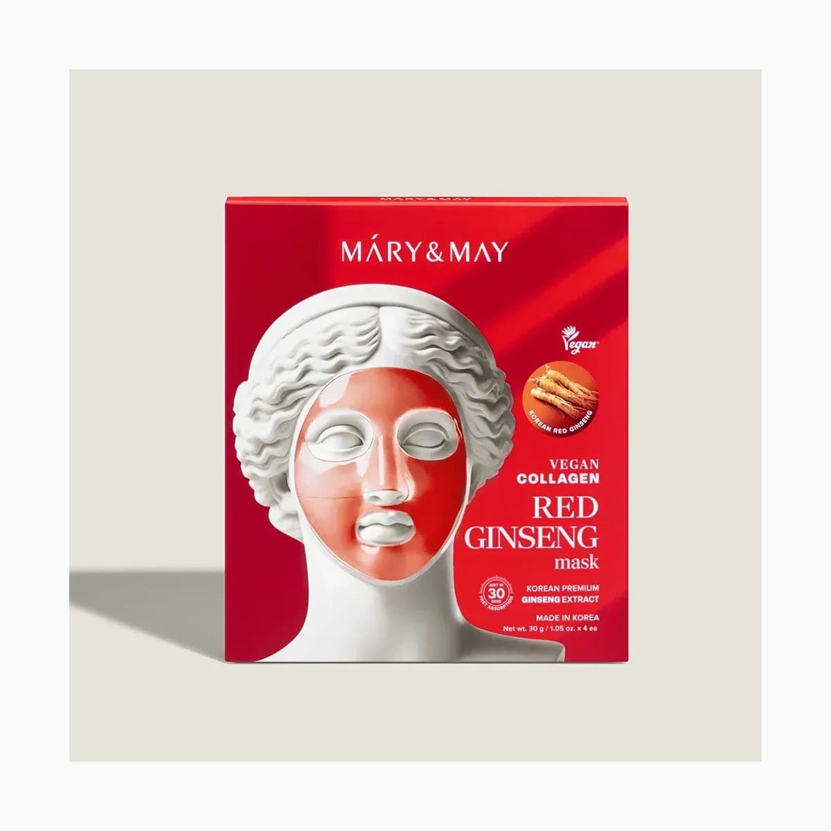 Mary&May Vegan Collagen Red Ginseng Mask (30g x4)