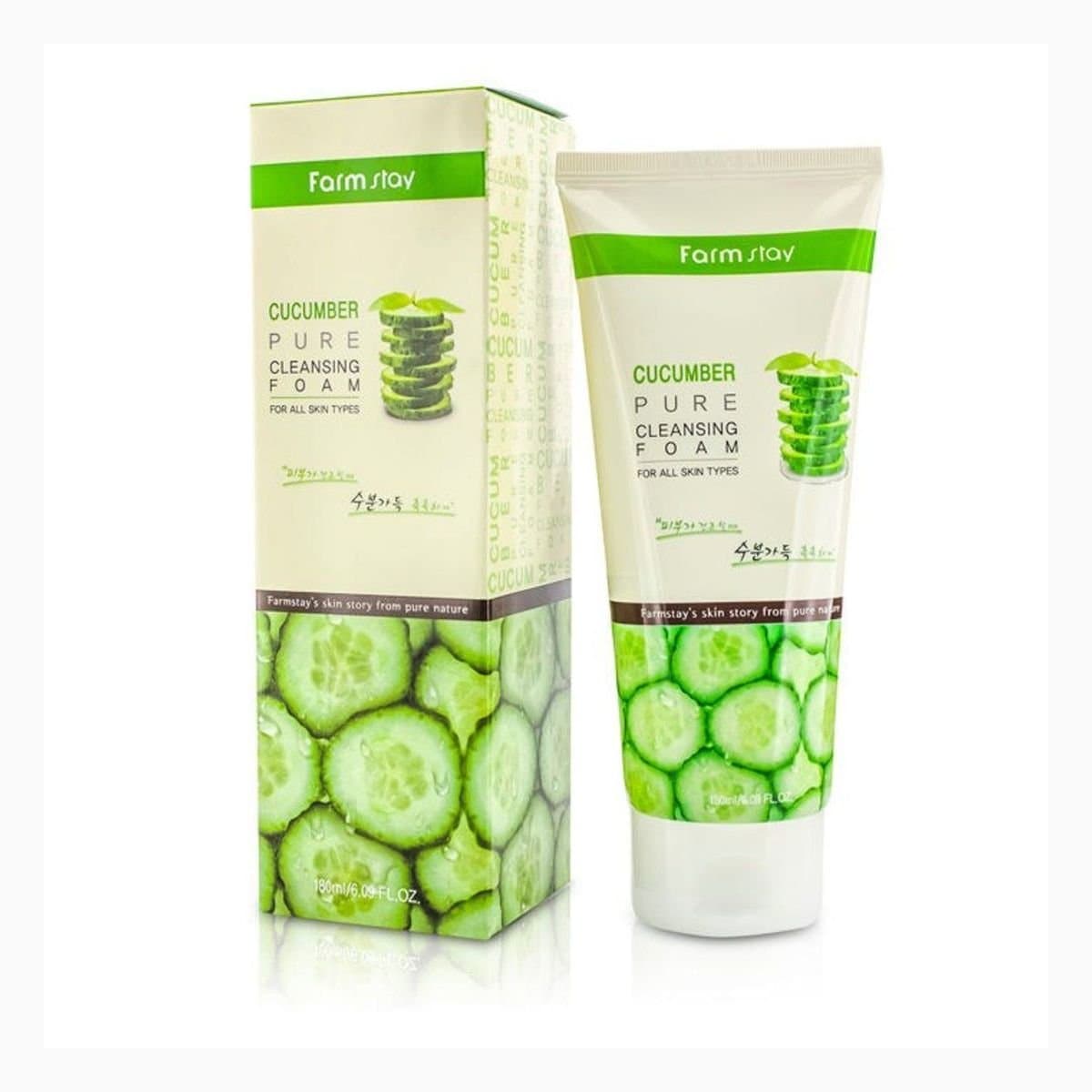 FARMSTAY CUCUMBER PURE CLEANSING FOAM