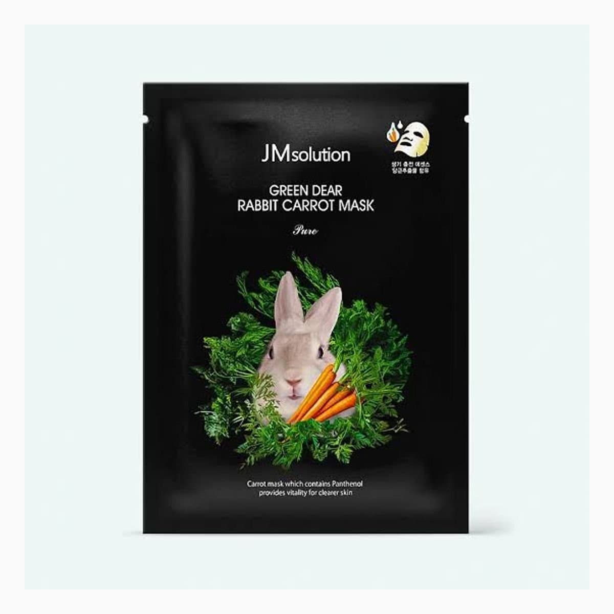 JMSOLUTION GREEN DEAR RABBIT CARROT MASK PURE