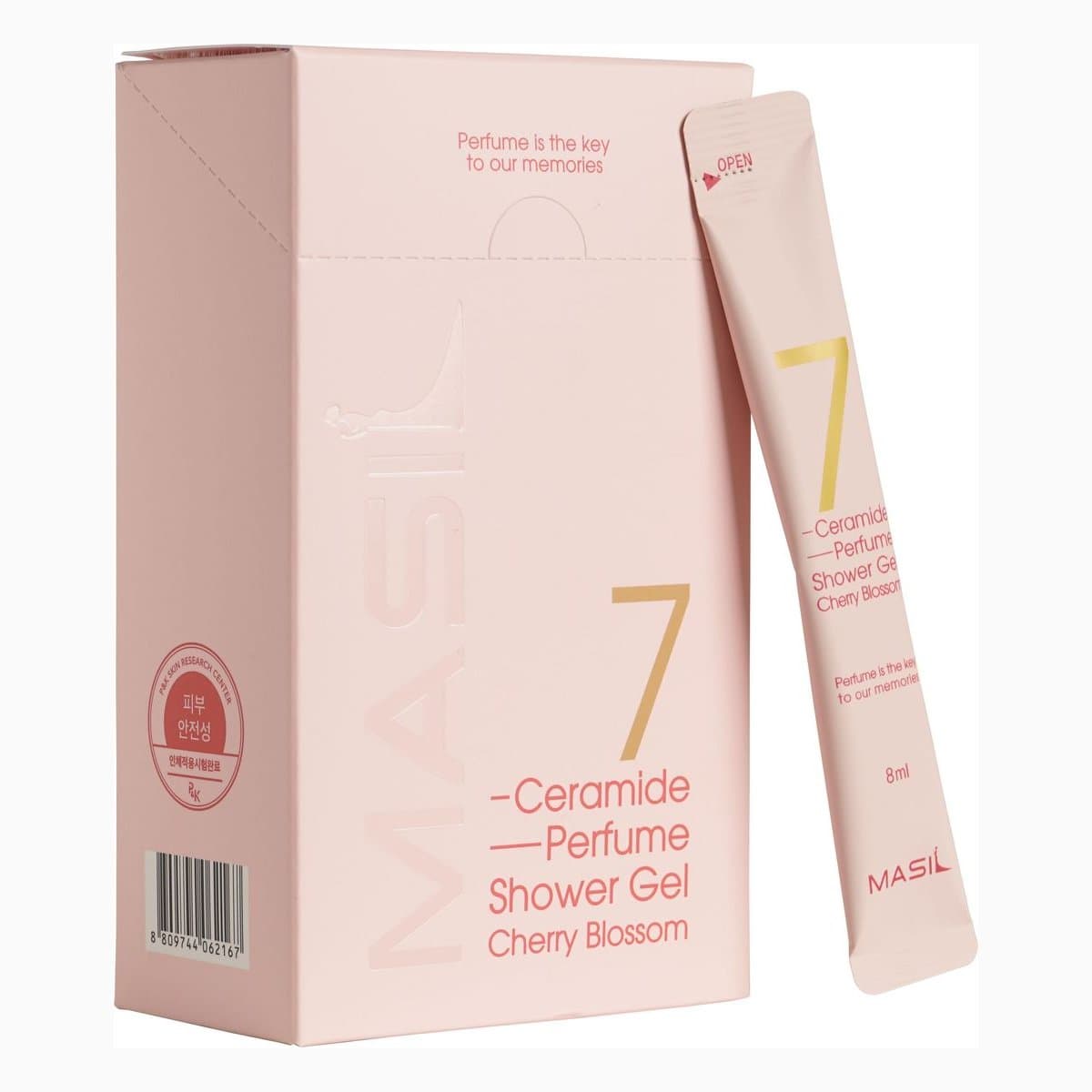 MASIL 7 CERAMIDE PERFUME SHOWER GEL STICK POUCH 8ml*20 (CHERRY BLOSSOM)
