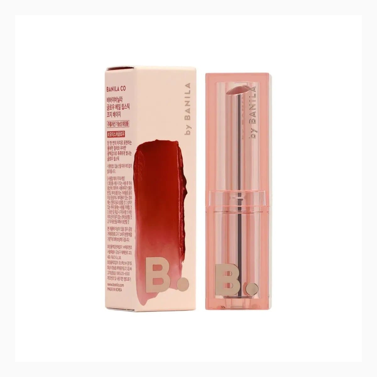 B.by BANILA Glow Veil Lipstick-BE01 Cozy Beige-4.3G