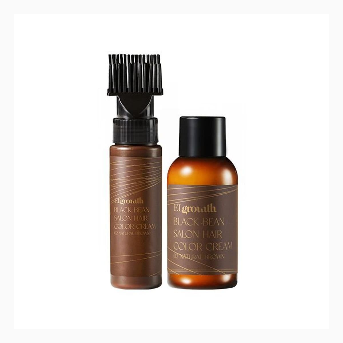 ELGROWTH BLACK BEAN SALON HAIR COLOR CREAM
 02 NATURAL BROWN