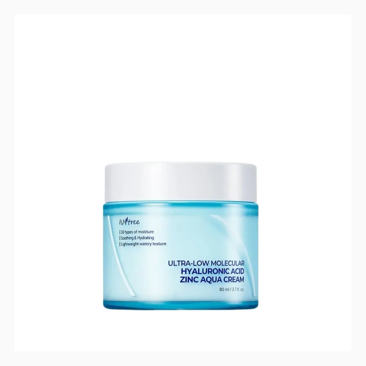 ISNTREE ULTRA-LOW MOLECULAR 
HYALURONIC ACID ZINC AQUA CREAM 80ml