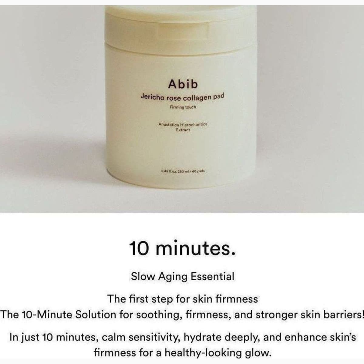 Abib Jericho rose collagen pad
Firming touch