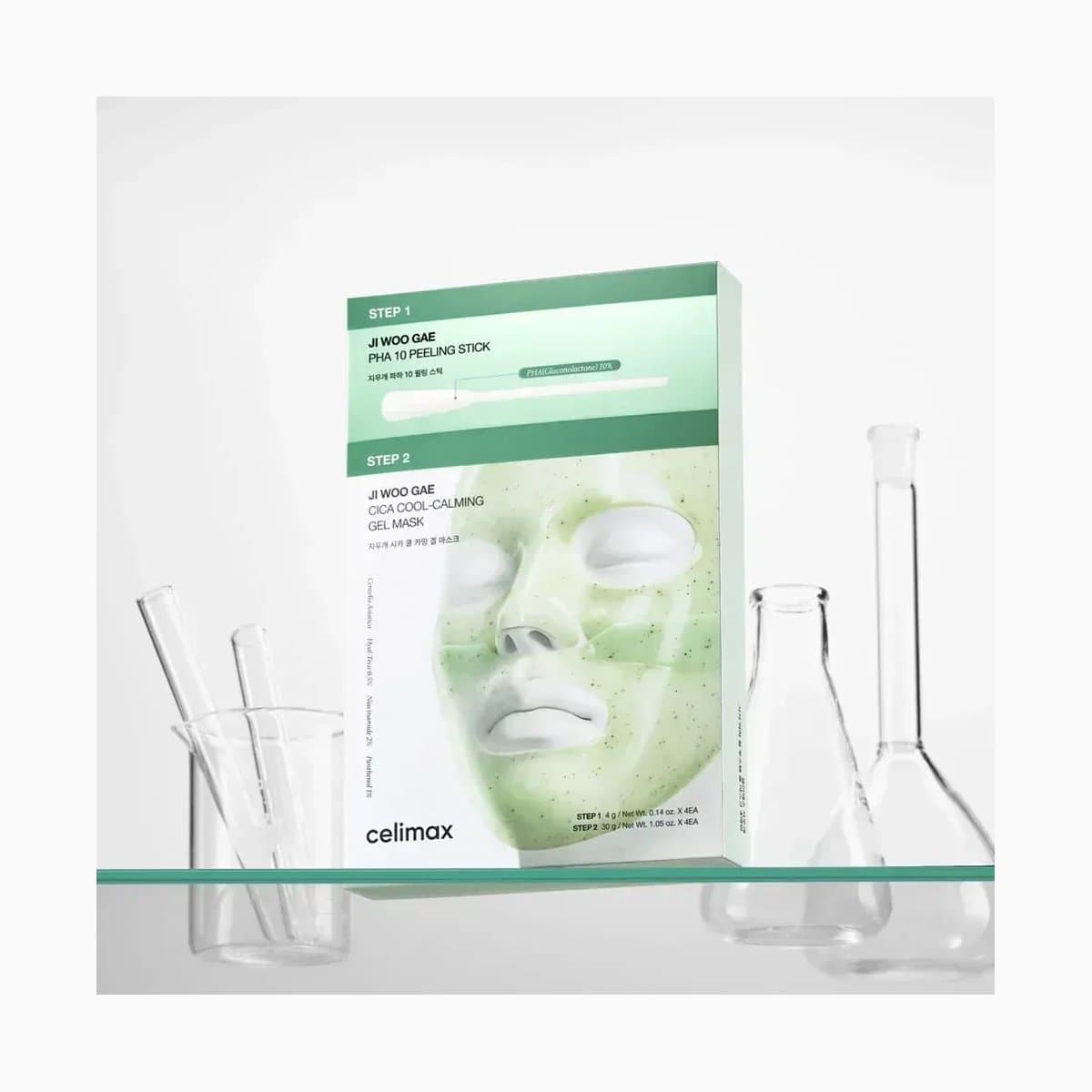 CELIMAX JI WOO GAE CICA PHA PEEL 2-STEP GEL MASK 4EA