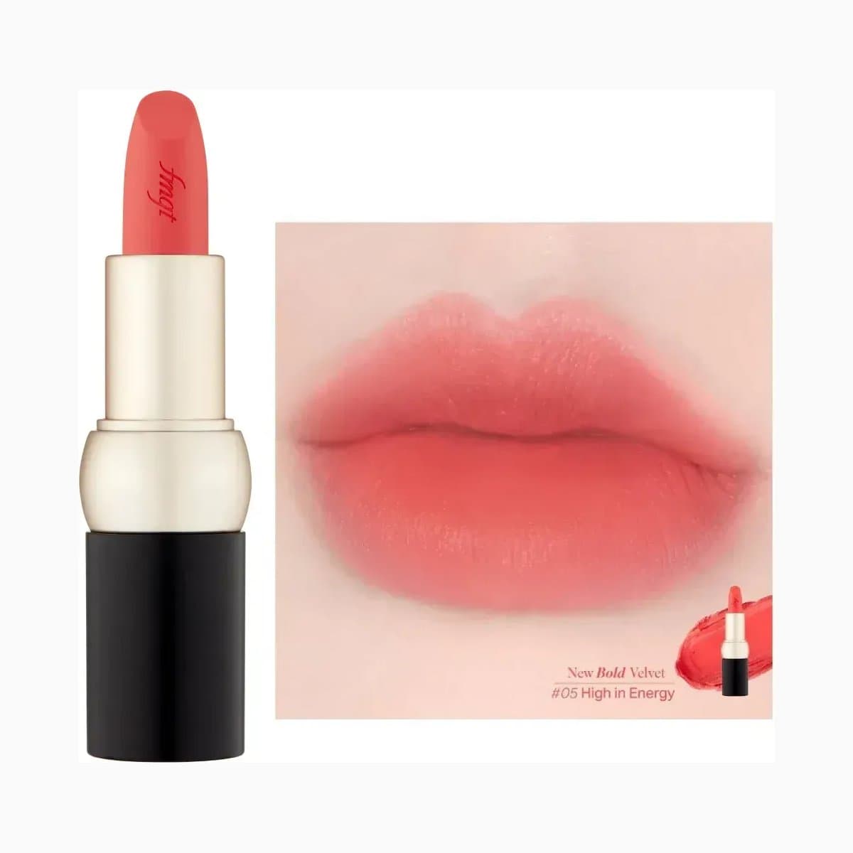 NEW BOLD VELVET LIPSTICK 05 HIGH IN ENER