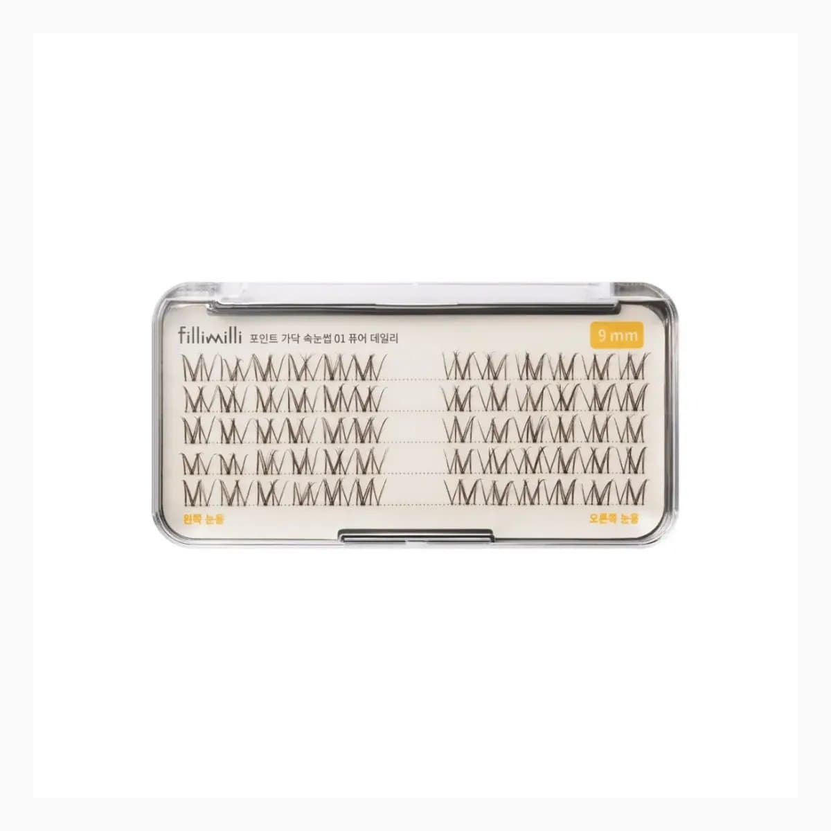Fillimilli POINT PIECE LASHES 01 CLEAR LINE 9mm 60P