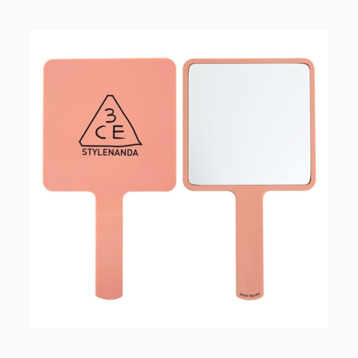 3CE MOOD RECIPE SQUARE HAND MIRROR #ROSE BEIGE
