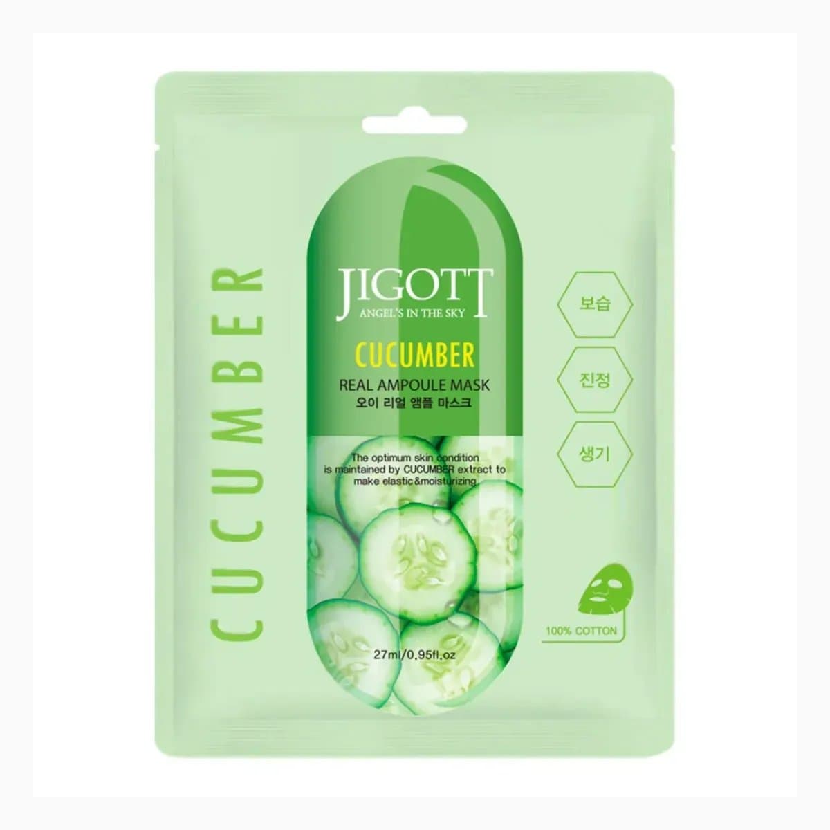JIGOTT CUCUMBER REAL AMPOULE MASK