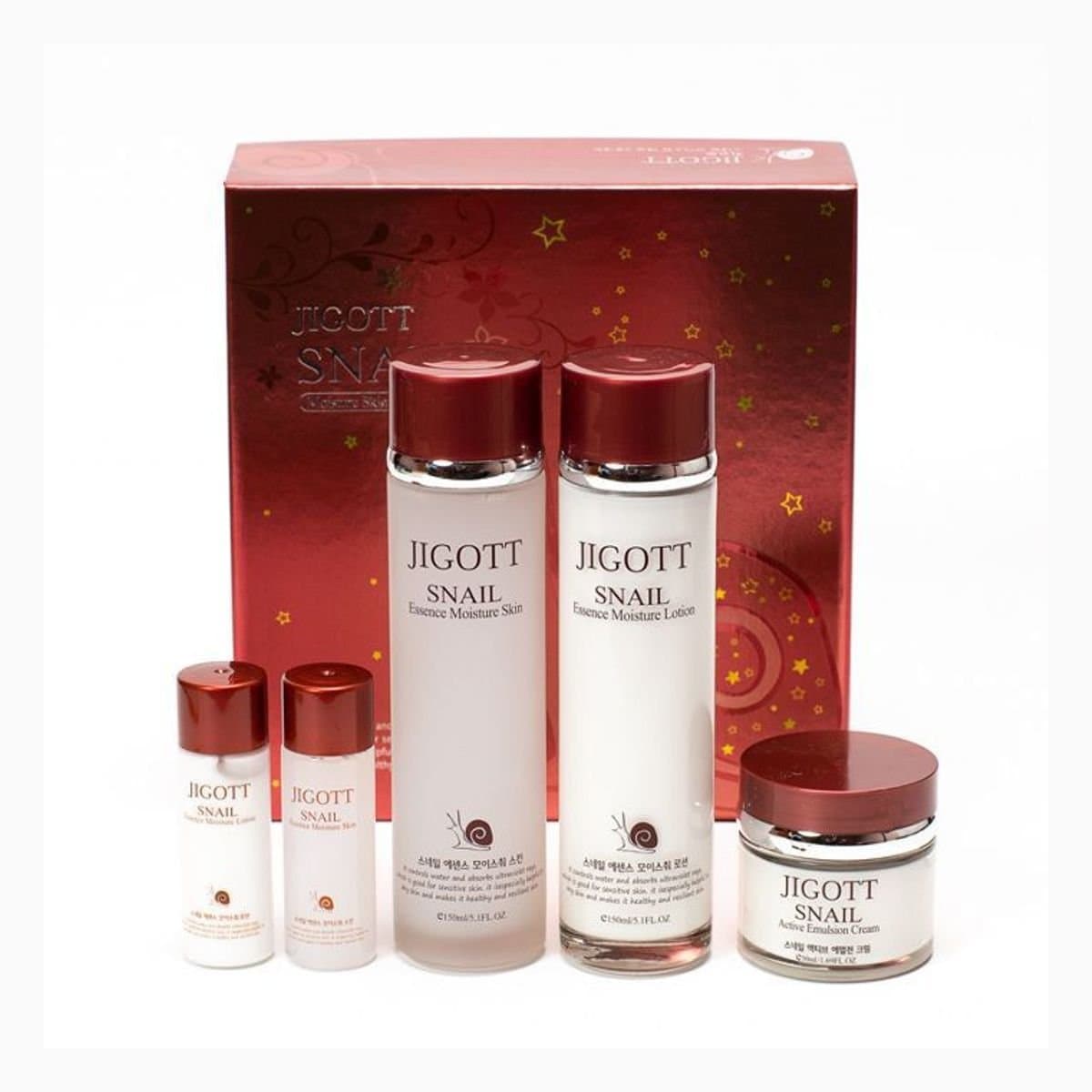 JIGOTT SNAIL ESSENCE MOISTURE SKIN CARE 3SET
