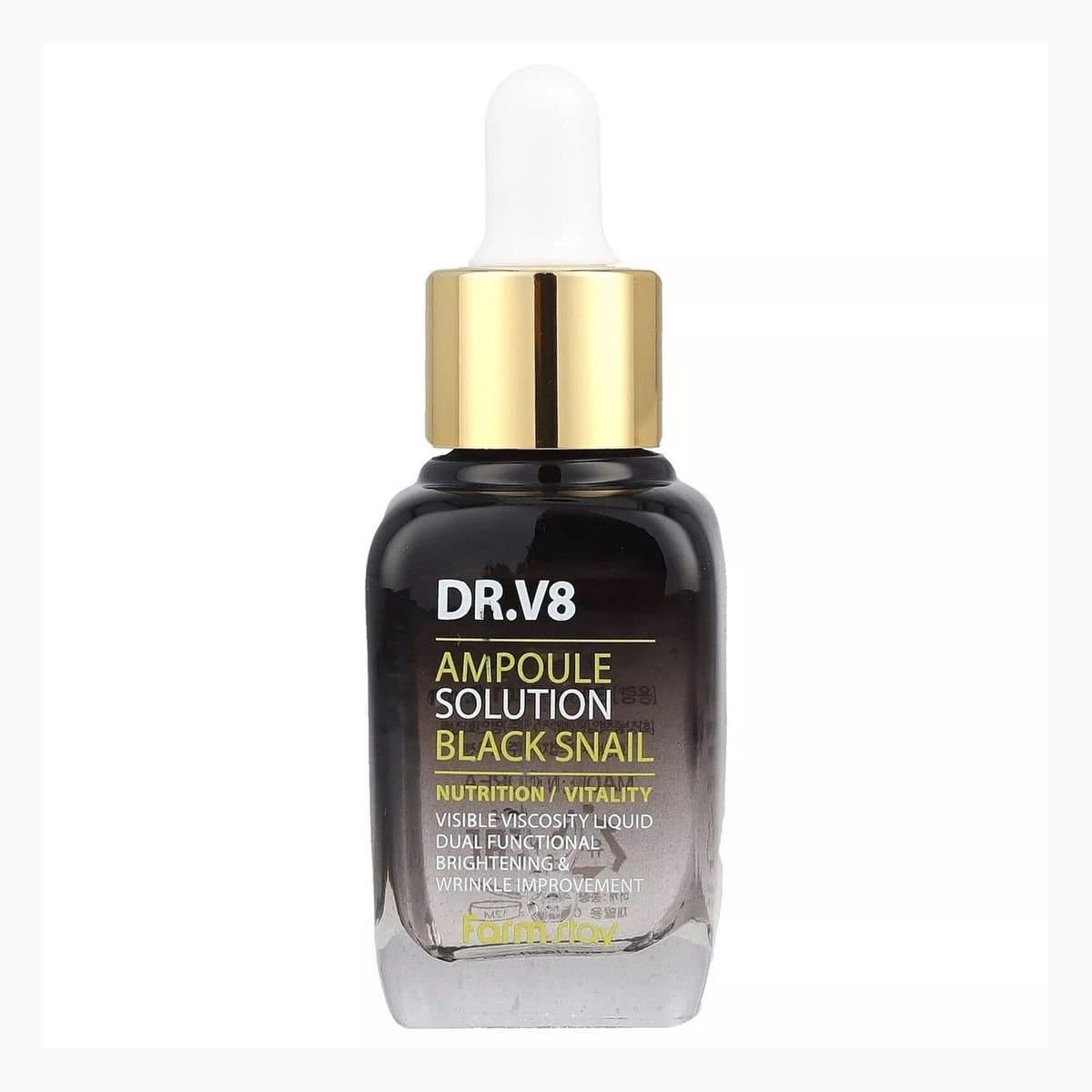 FARMSTAY DR.V8 AMPOULE SOLUTION BLACK SNAIL