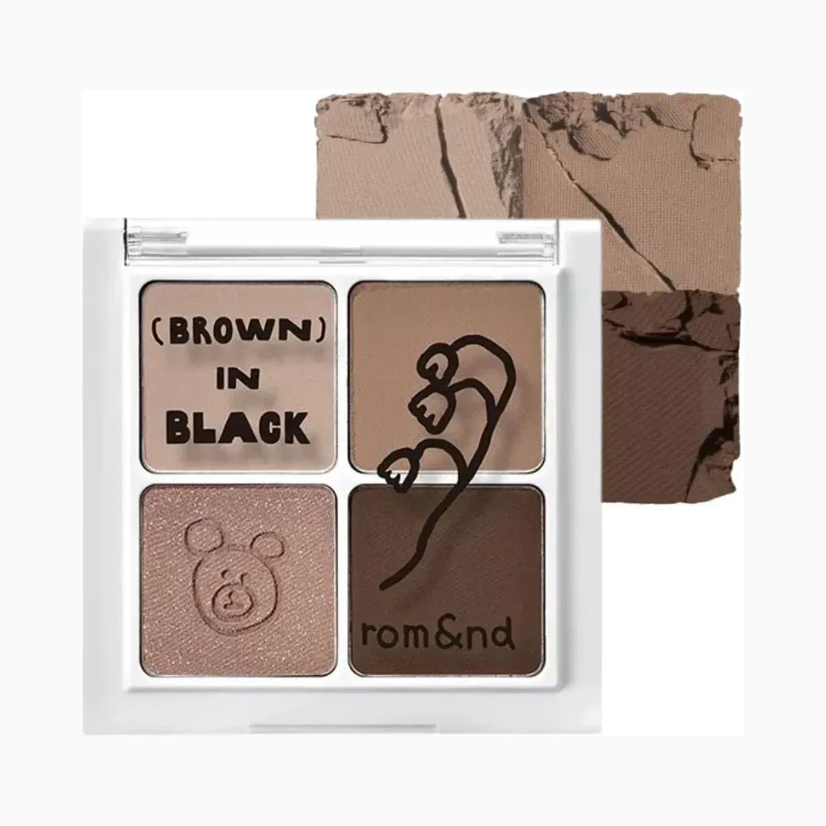rom&nd X INAPSQUARE BETTER THAN EYES B01 BUCKWHEAT FLOWER IN BLACK