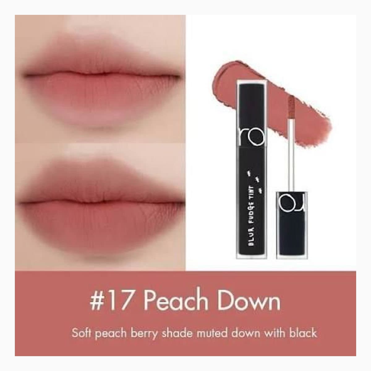 rom&nd X INAPSQUARE BLUR FUDGE TINT 17 PEACH DOWN
