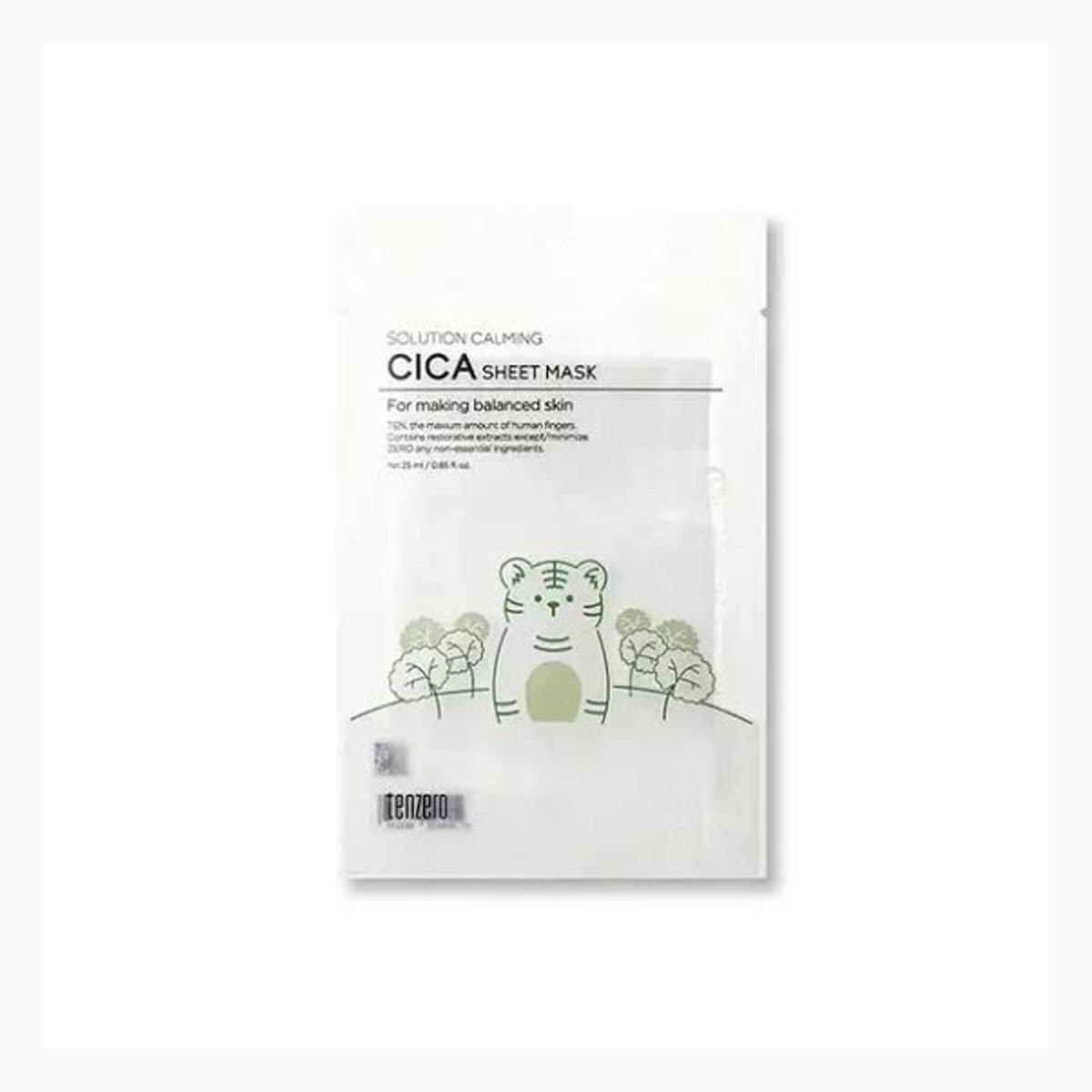 TENZERO SOLUTION CALMING CICA SHEET MASK