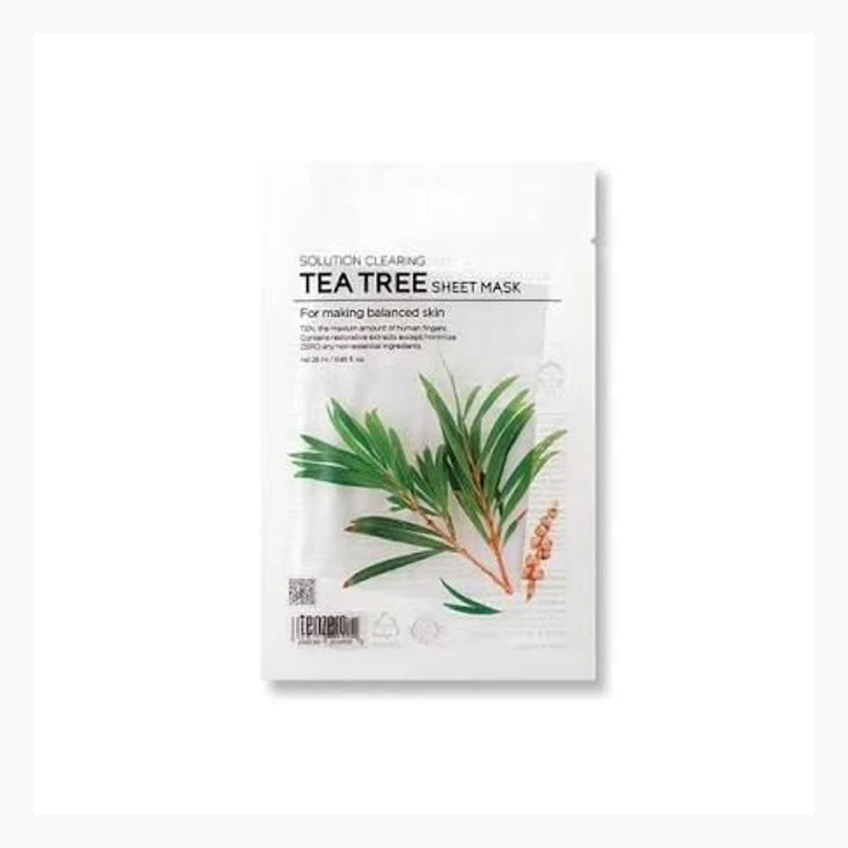 TENZERO SOLUTION CLEARING TEA TREE SHEET MASK