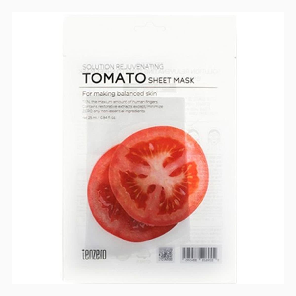 TENZERO SOLUTION REJUVENATING TOMATO SHEET MASK