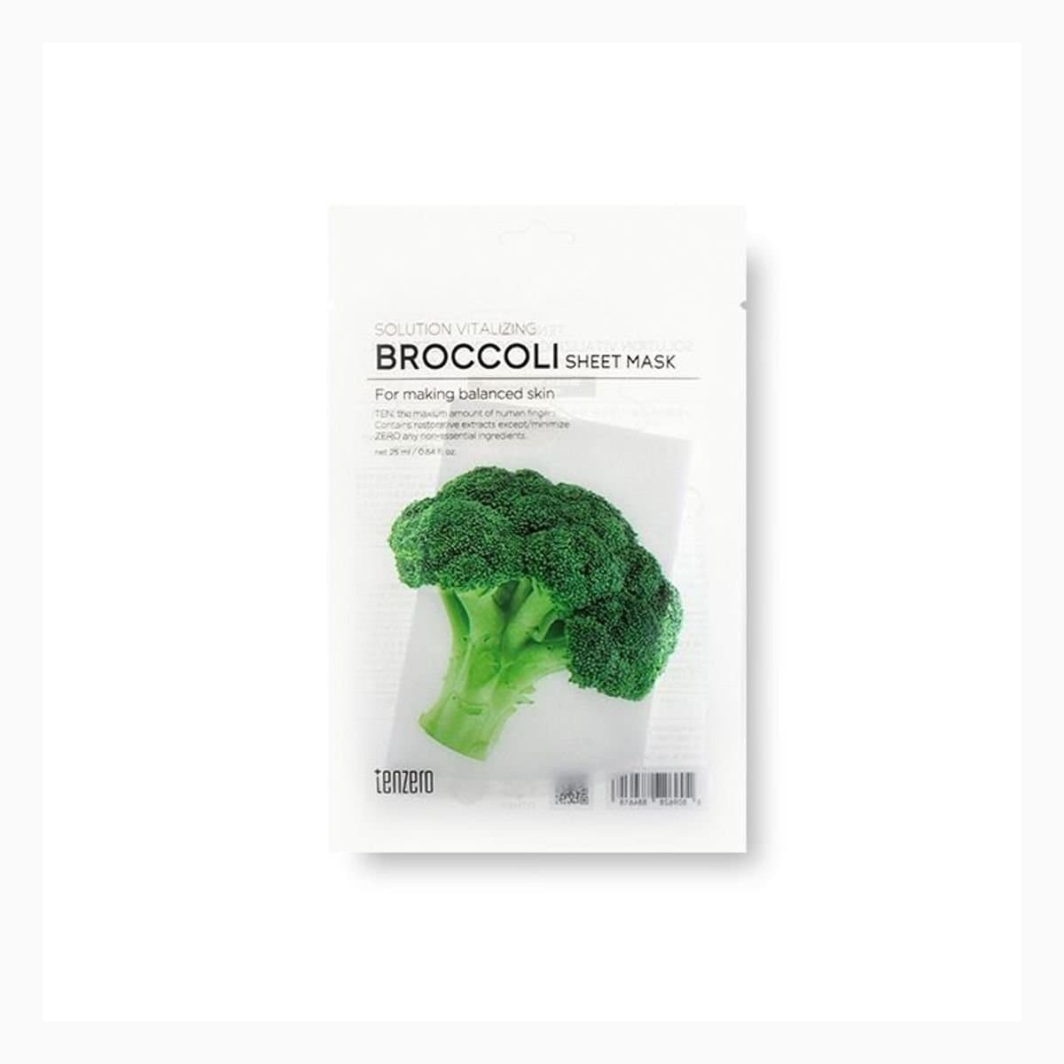 TENZERO SOLUTION VITALIZING BROCCOLI SHEET MASK