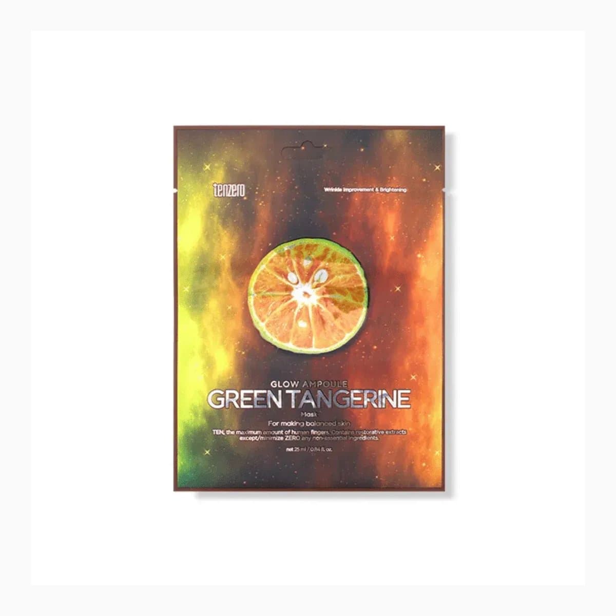 TENZERO GLOW AMPOULE GREEN TANGERINE MASK