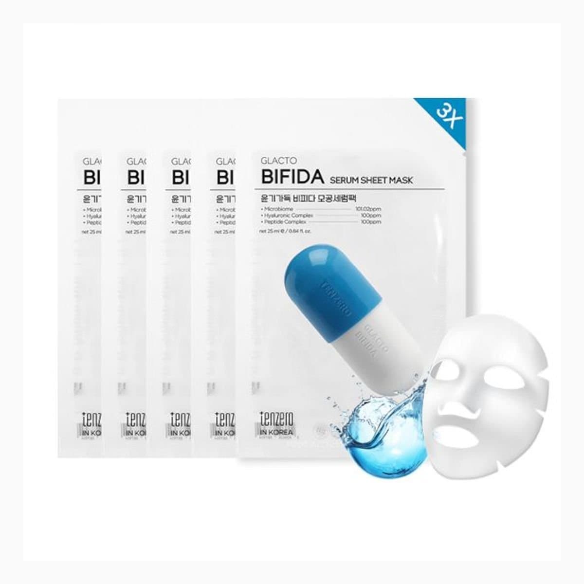 TENZERO 3X GLACTO BIFIDA SERUM SHEET MASK 25 ml x 10